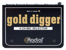 Radial Engineering Gold Digger 4-Channel Mic Selector