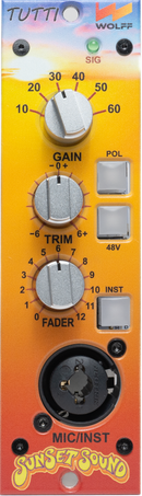 Wolff Audio Tutti - 500 series Microphone Preamp
