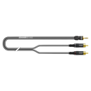 Sommer Stereo split cable SC-Onyx, 2.5m, black, 1 x 0,25 mm² | mini-jack / RCA, HICON