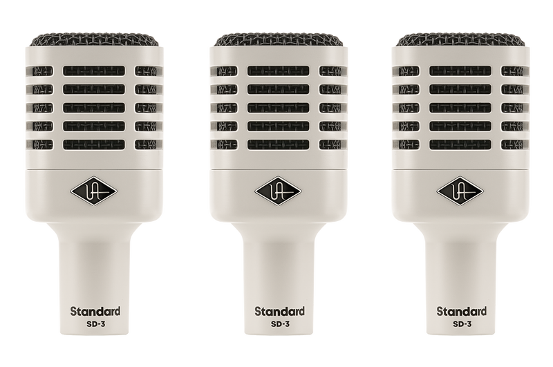 Universal Audio SD-3 Dynamic Microphone 3-Pack with Hemisphere Modeling