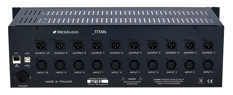 WES Audio TITAN 500/ng500 Series 10 Slot Recallable Chassis